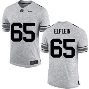 NCAA Ohio State Buckeyes Men's #65 Pat Elflein Gray Nike Football College Jersey RAV1445HS